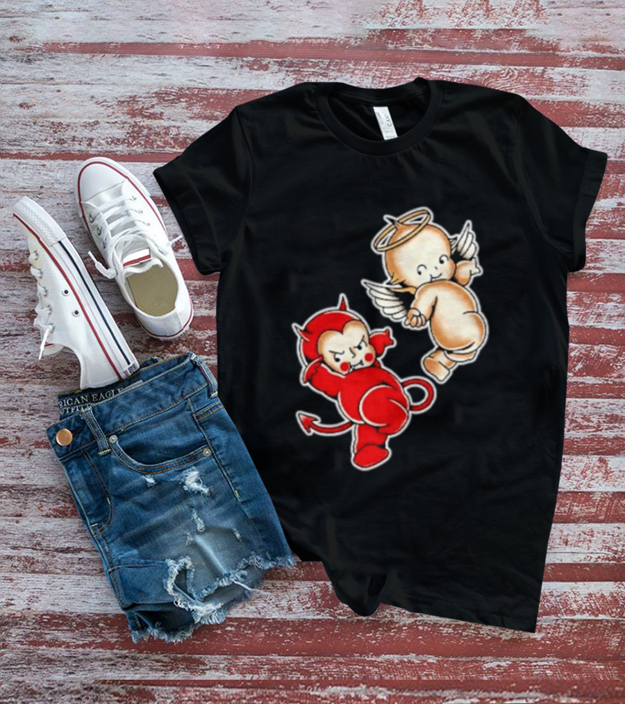 Kewpie Baby Devil Angel Cherubs Vintage Style Cute Cartoon Characters T-Shirt