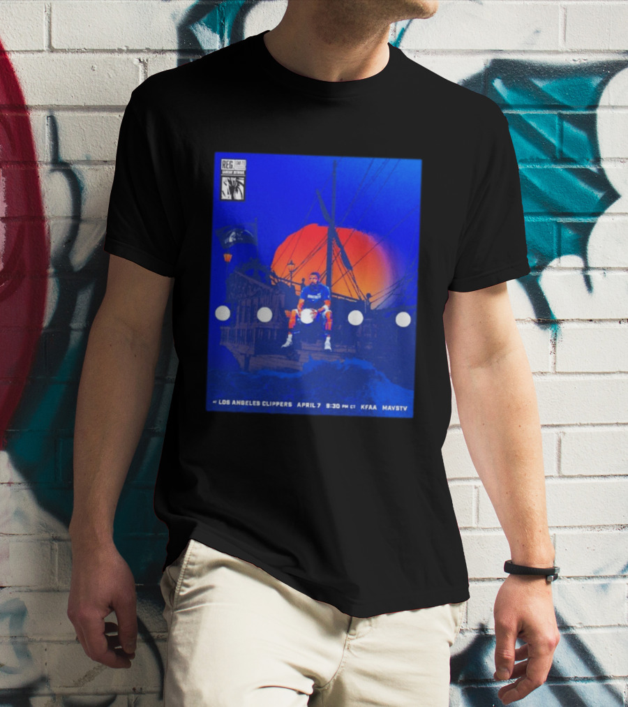 Kyrie Irving Dallas Mavericks Game At Los Angeles Clippers April 7 9:30 PM KFAA MavsTV T-Shirt