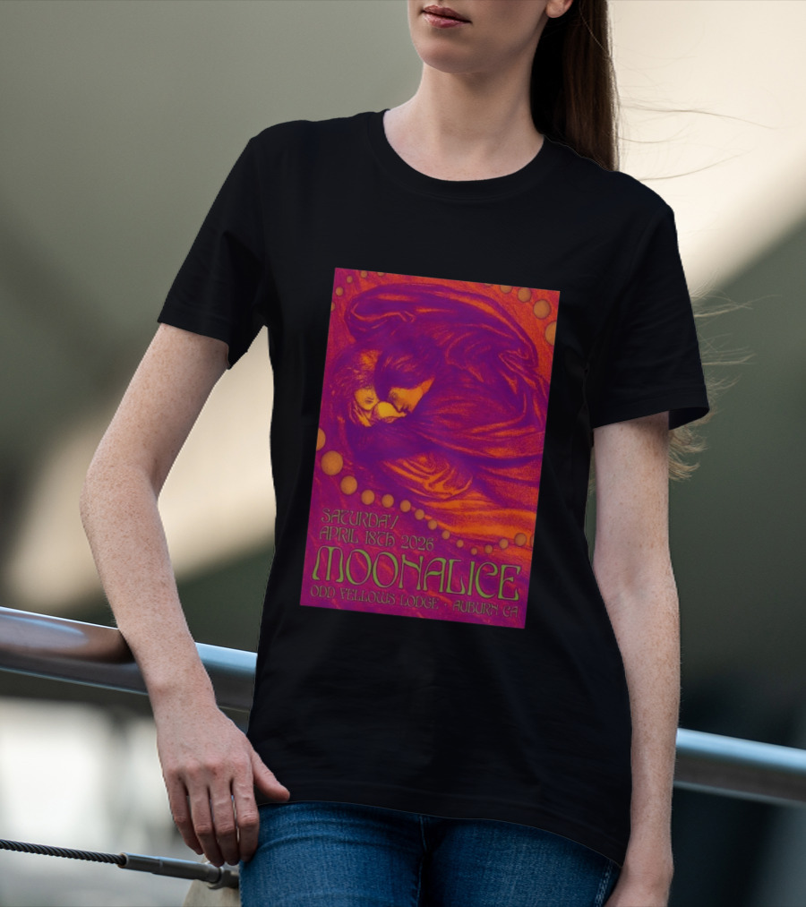 Moonalice Saturday April 18th 2026 Odd Fellows Lodge Auburn CA T-Shirt