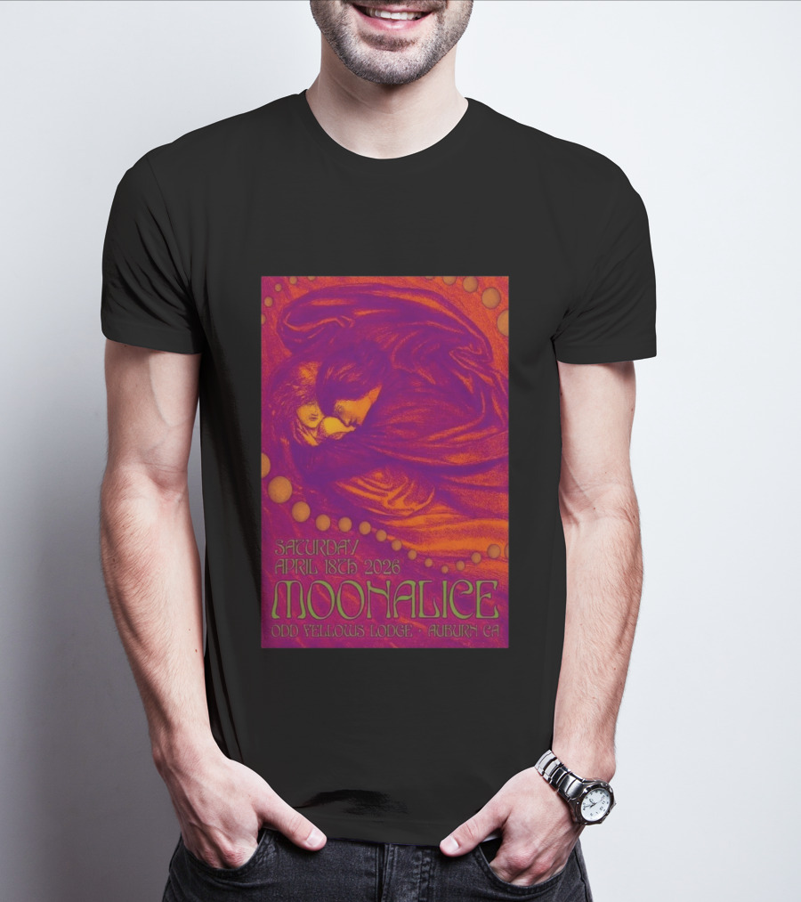 Moonalice Saturday April 18th 2026 Odd Fellows Lodge Auburn CA T-Shirt
