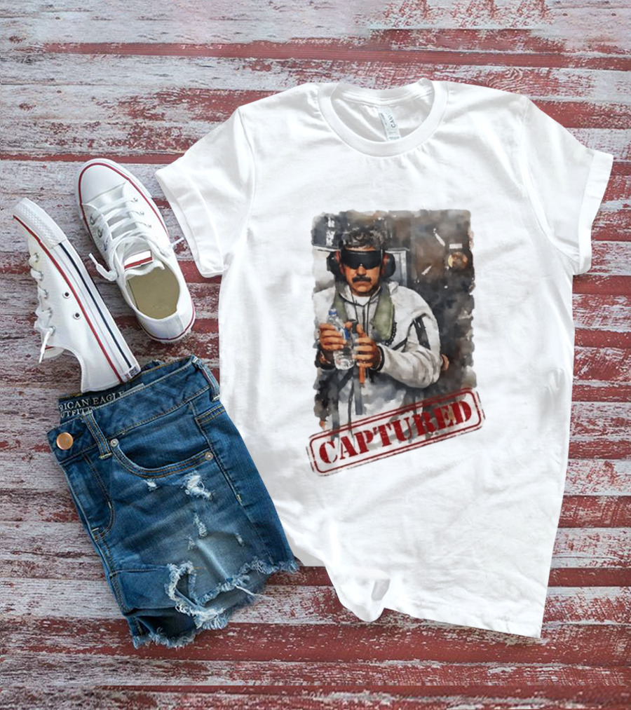 Nicolás Maduro Blindfolded Holding Water Bottle Captured Stamp T-Shirt