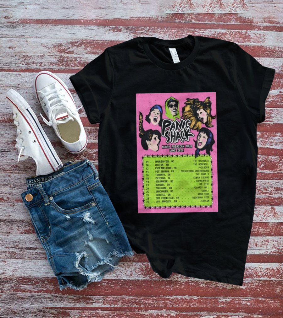 Panic Shack Na June 2026 Tour T-Shirt