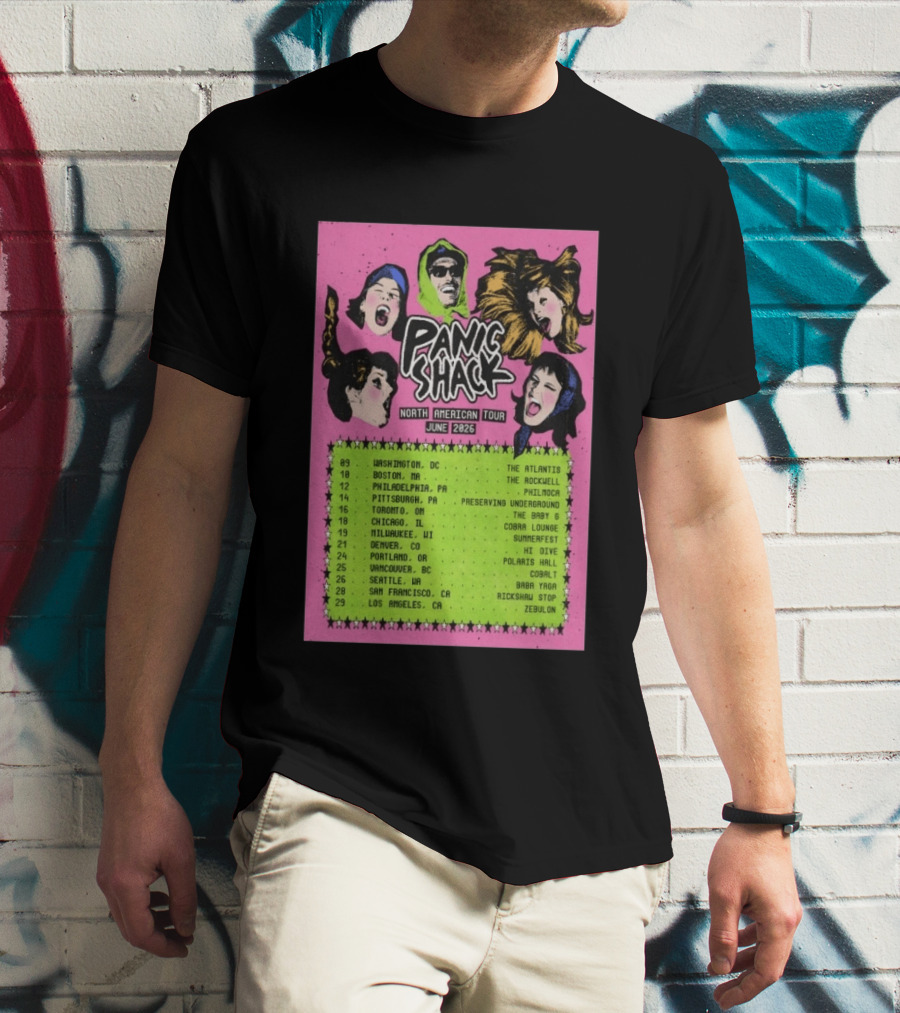 Panic Shack Na June 2026 Tour T-Shirt