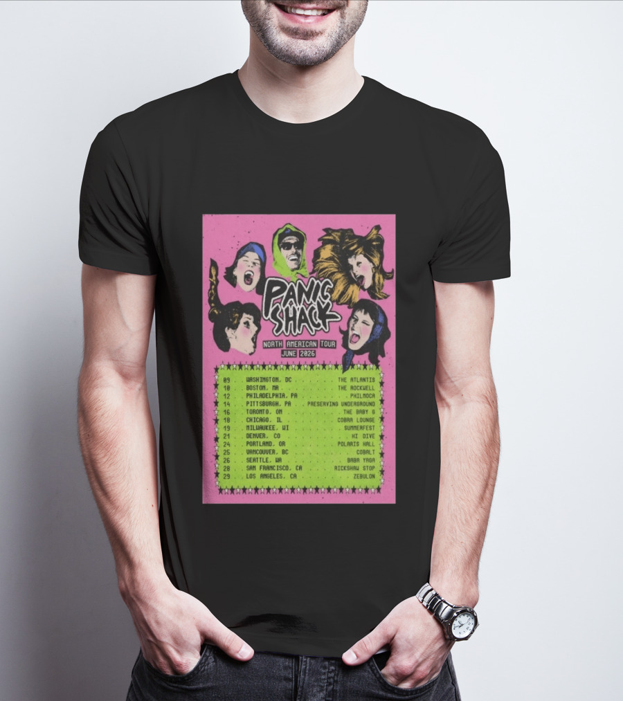 Panic Shack Na June 2026 Tour T-Shirt