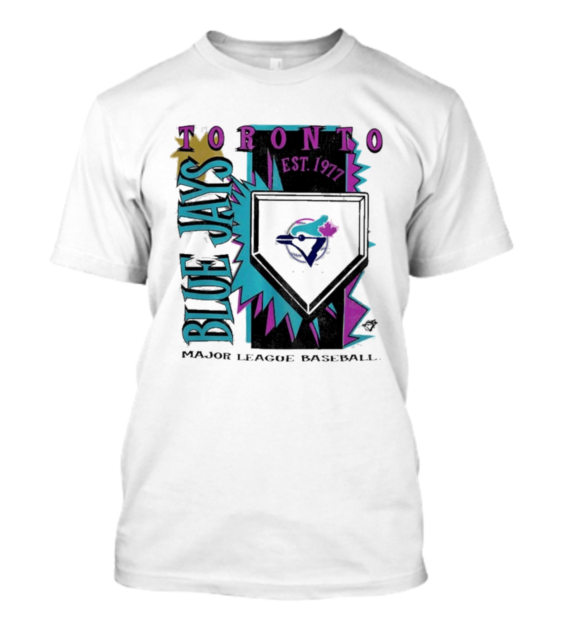 Toronto Blue Jays Major League Baseball Cooperstown Neon Field Est 1977 T-Shirt