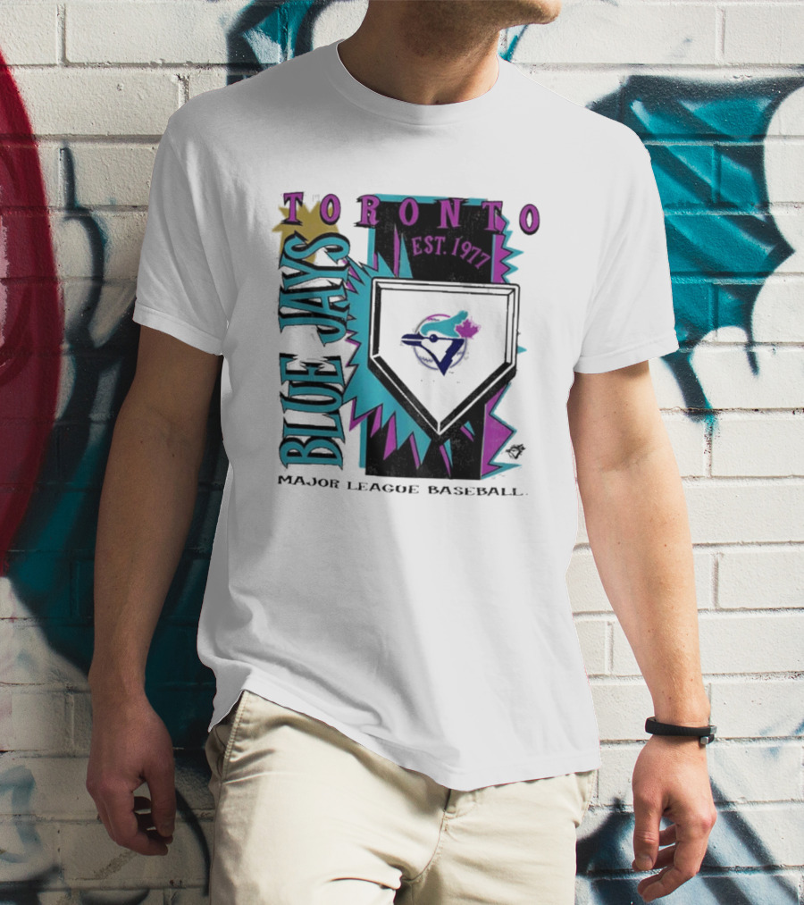 Toronto Blue Jays Major League Baseball Cooperstown Neon Field Est 1977 T-Shirt