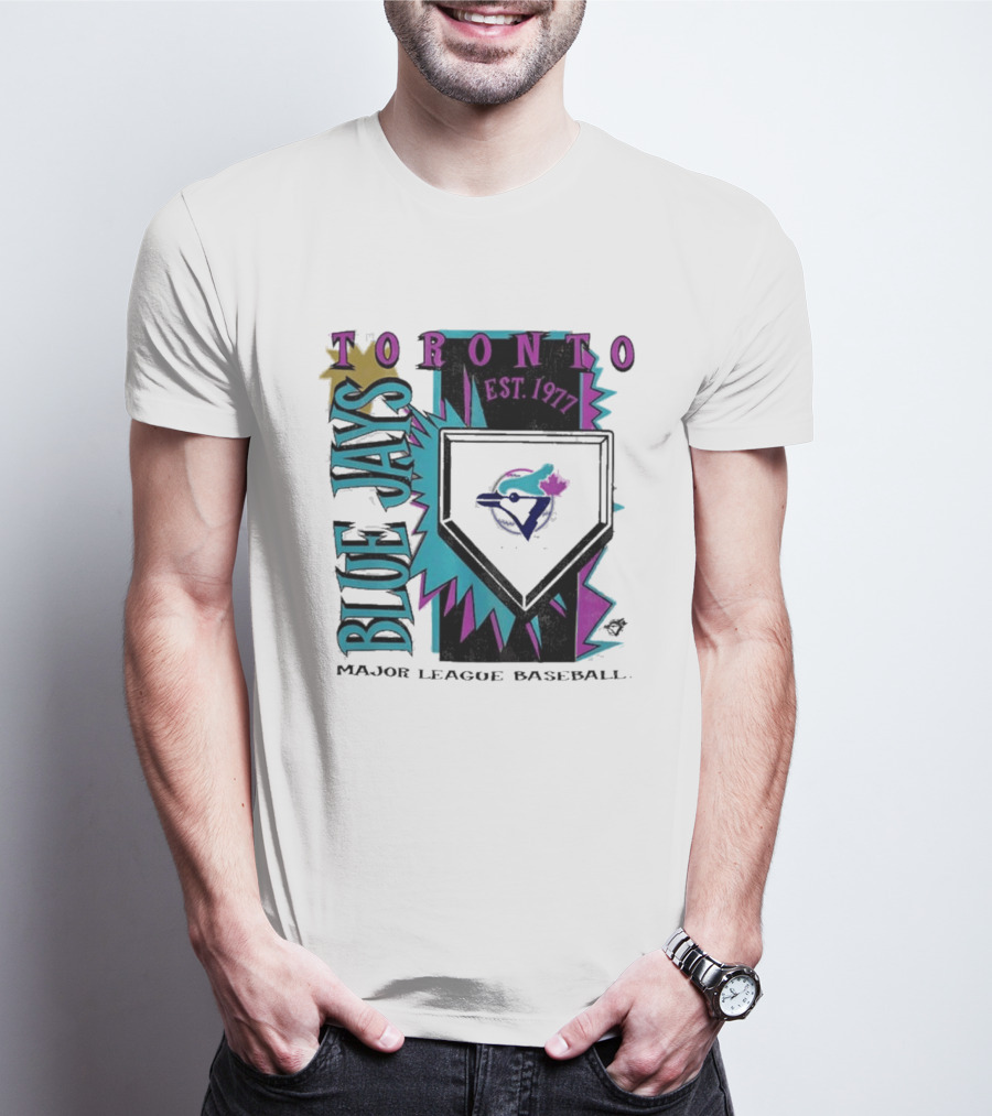 Toronto Blue Jays Major League Baseball Cooperstown Neon Field Est 1977 T-Shirt