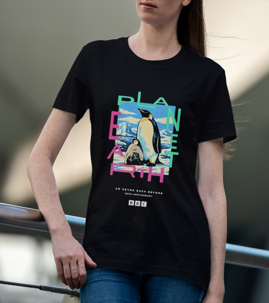 Bbc Earth Planet Earth Penguin As Never Seen Before 50th Anniversary T-Shirt