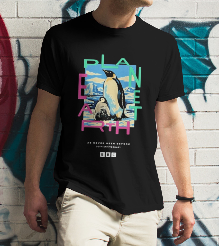 Bbc Earth Planet Earth Penguin As Never Seen Before 50th Anniversary T-Shirt