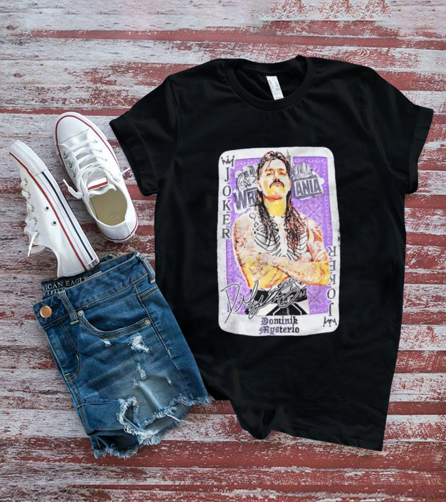 WWE WrestleMania Joker Card Dominik Mysterio T-Shirt