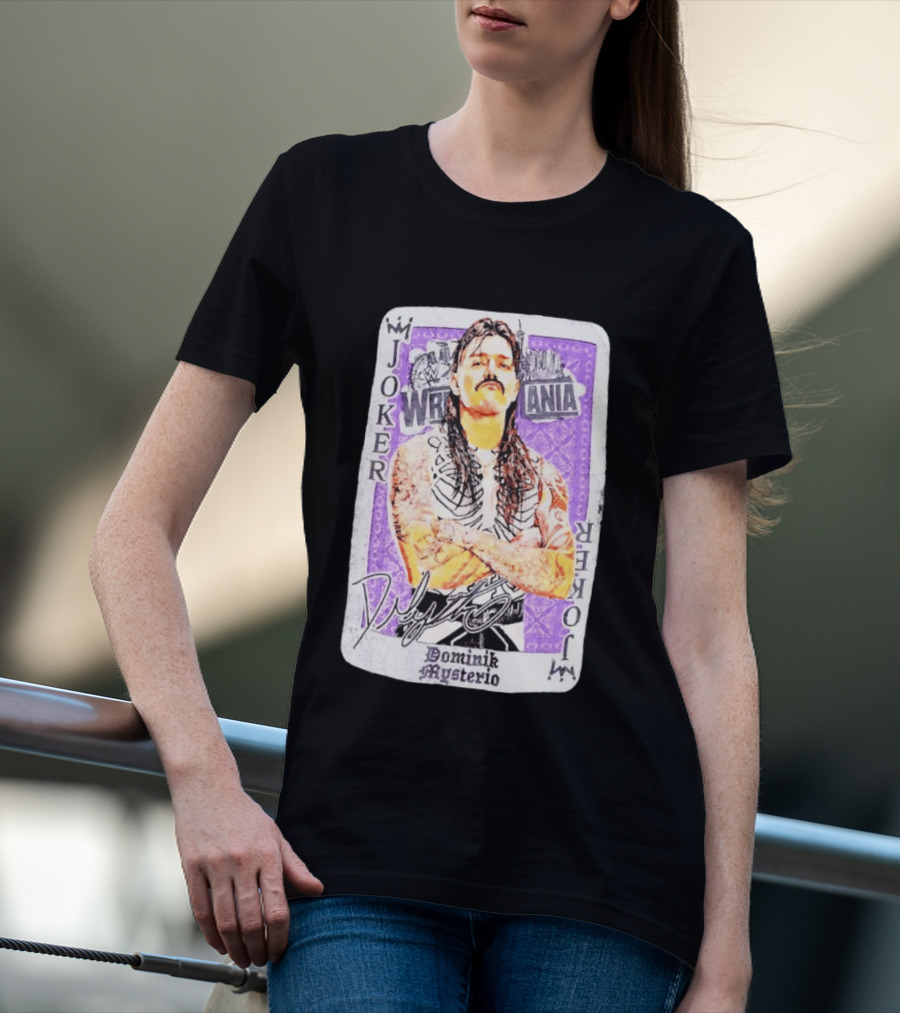 WWE WrestleMania Joker Card Dominik Mysterio T-Shirt