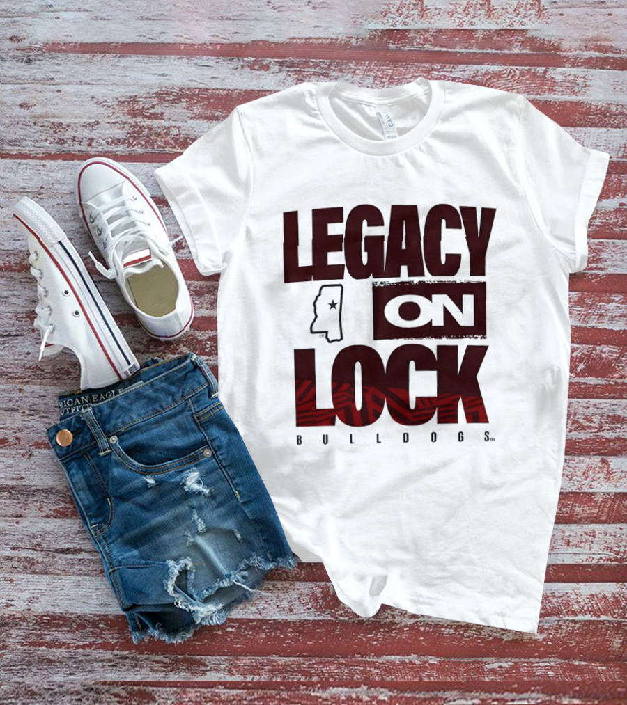 Mississippi State Bulldogs Legacy On Lock March Madness 2026 T-Shirt