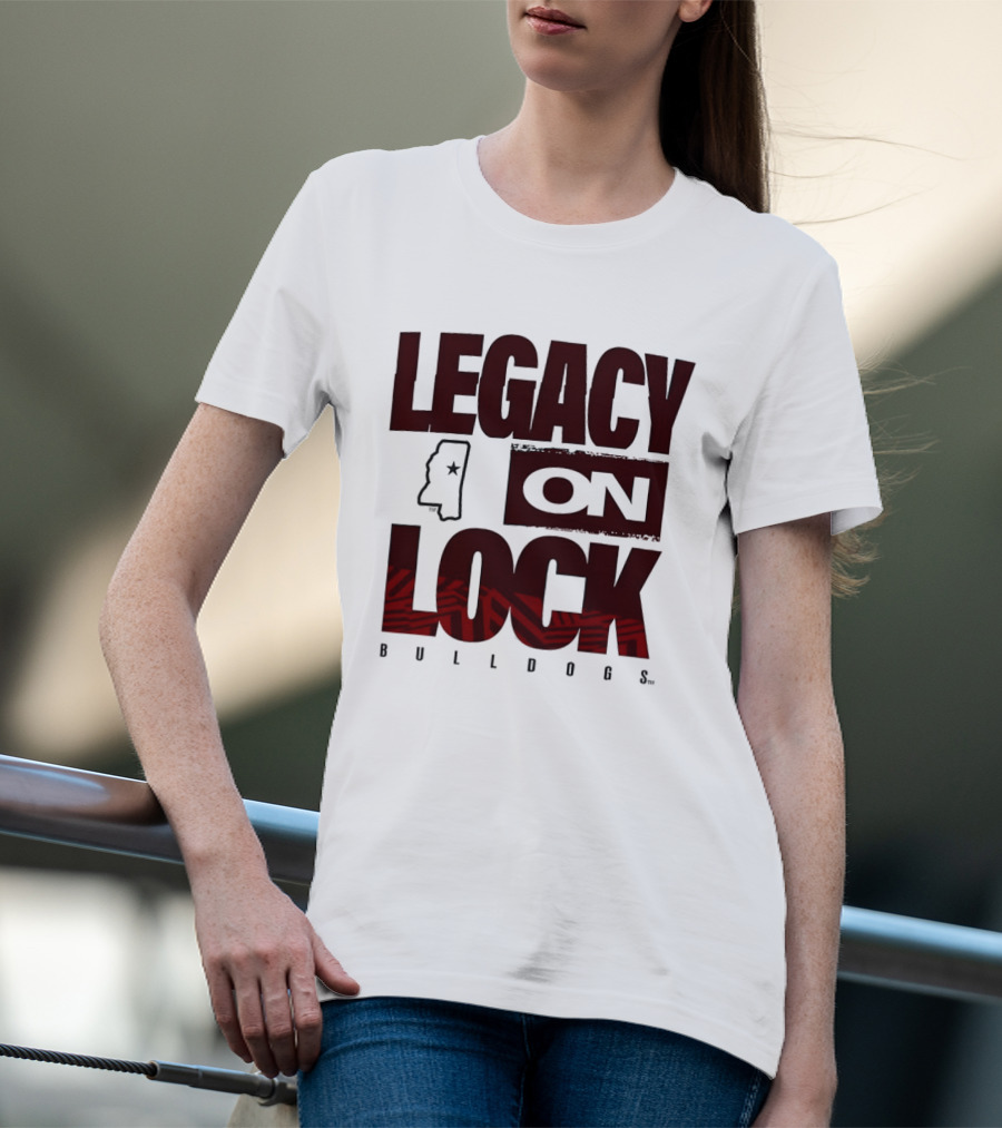 Mississippi State Bulldogs Legacy On Lock March Madness 2026 T-Shirt