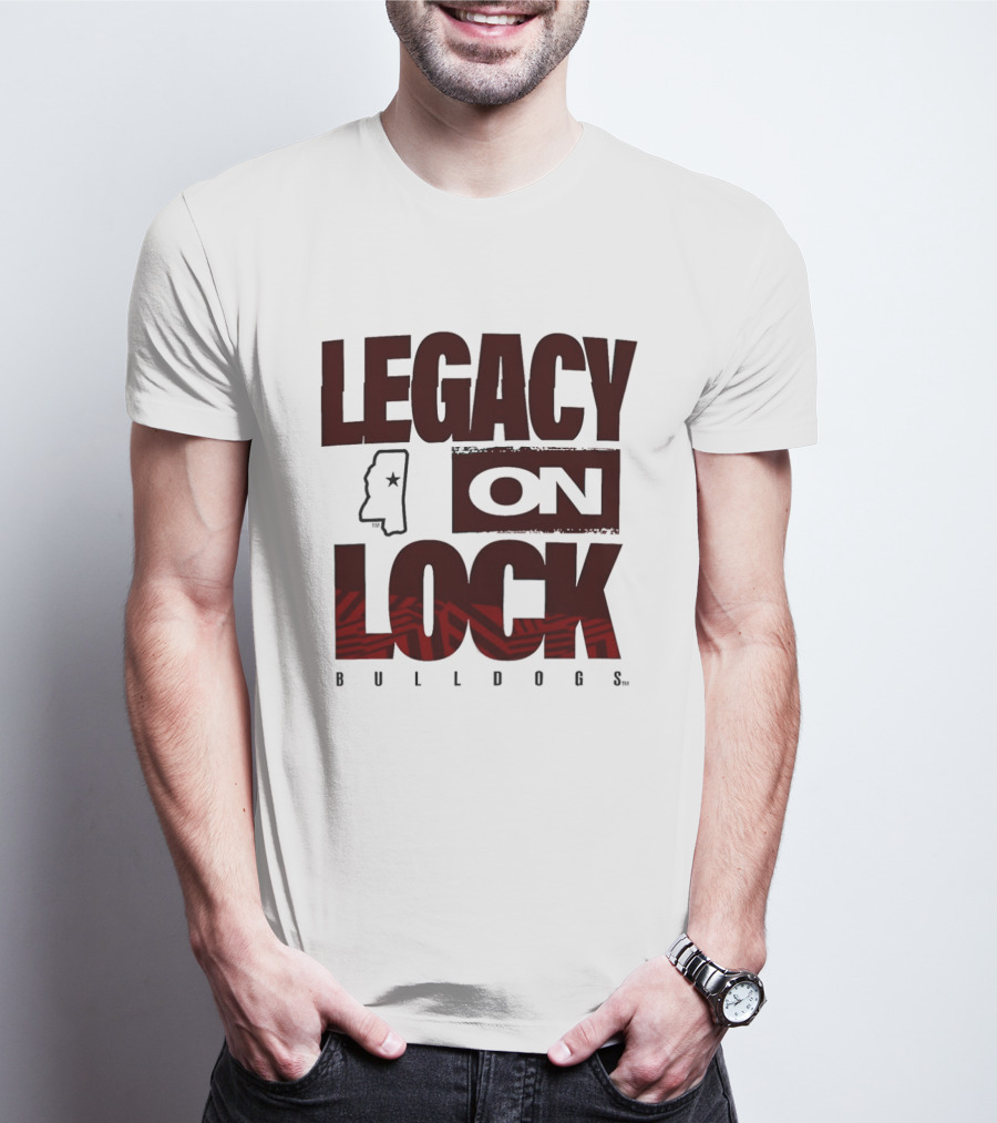 Mississippi State Bulldogs Legacy On Lock March Madness 2026 T-Shirt