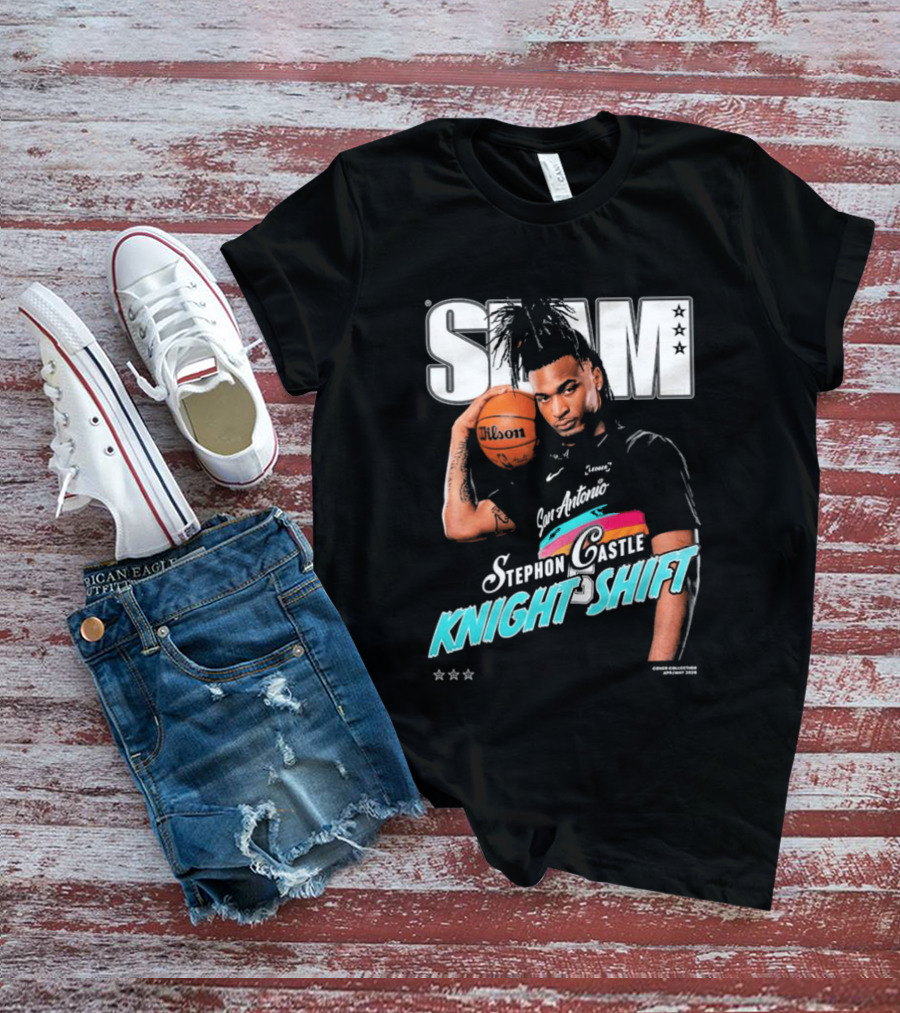 SLAM Stephon Castle San Antonio Spurs Knight Shift Basketball T-Shirt