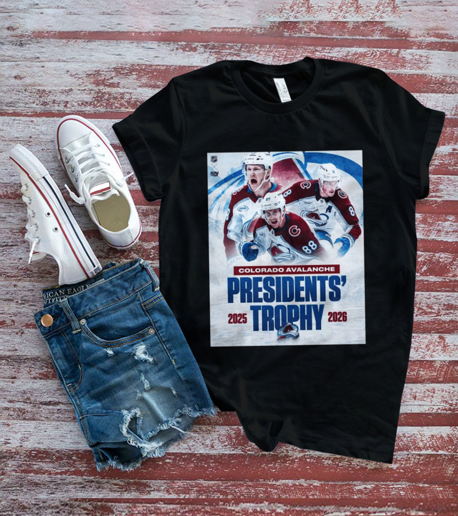 Colorado Avalanche NHL Presidents' Trophy 2025 2026 T-Shirt