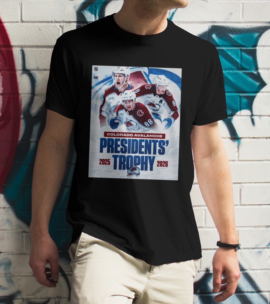 Colorado Avalanche NHL Presidents' Trophy 2025 2026 T-Shirt