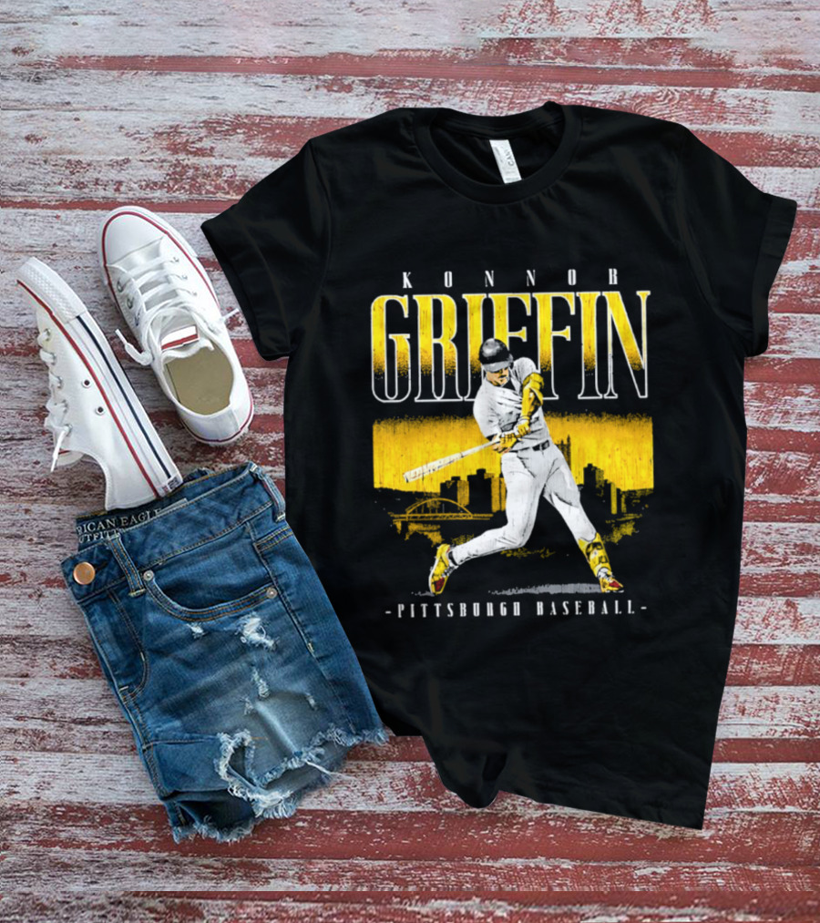 Konnor Griffin Pittsburgh Baseball City Skyline T-Shirt