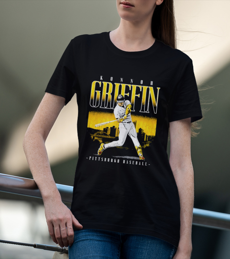 Konnor Griffin Pittsburgh Baseball City Skyline T-Shirt