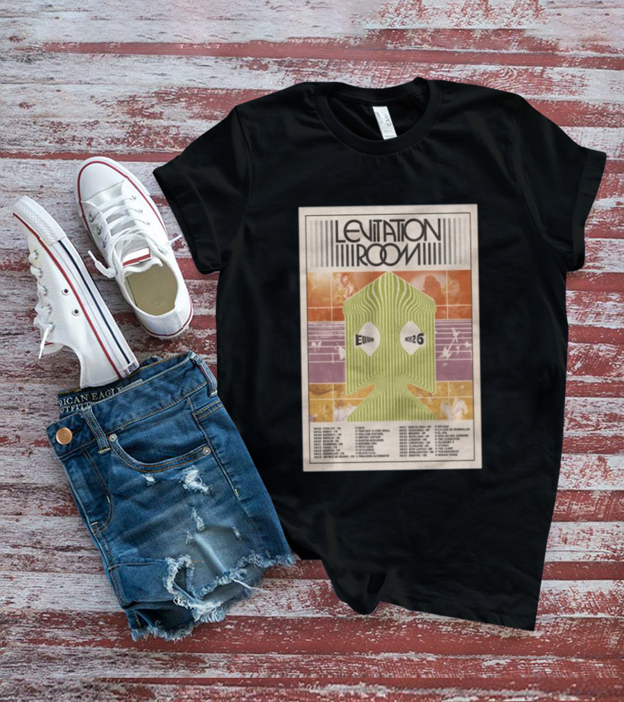 Levitation Room EUUK 2026 Tour Vintage Style Psychedelic Concert Dates T-Shirt