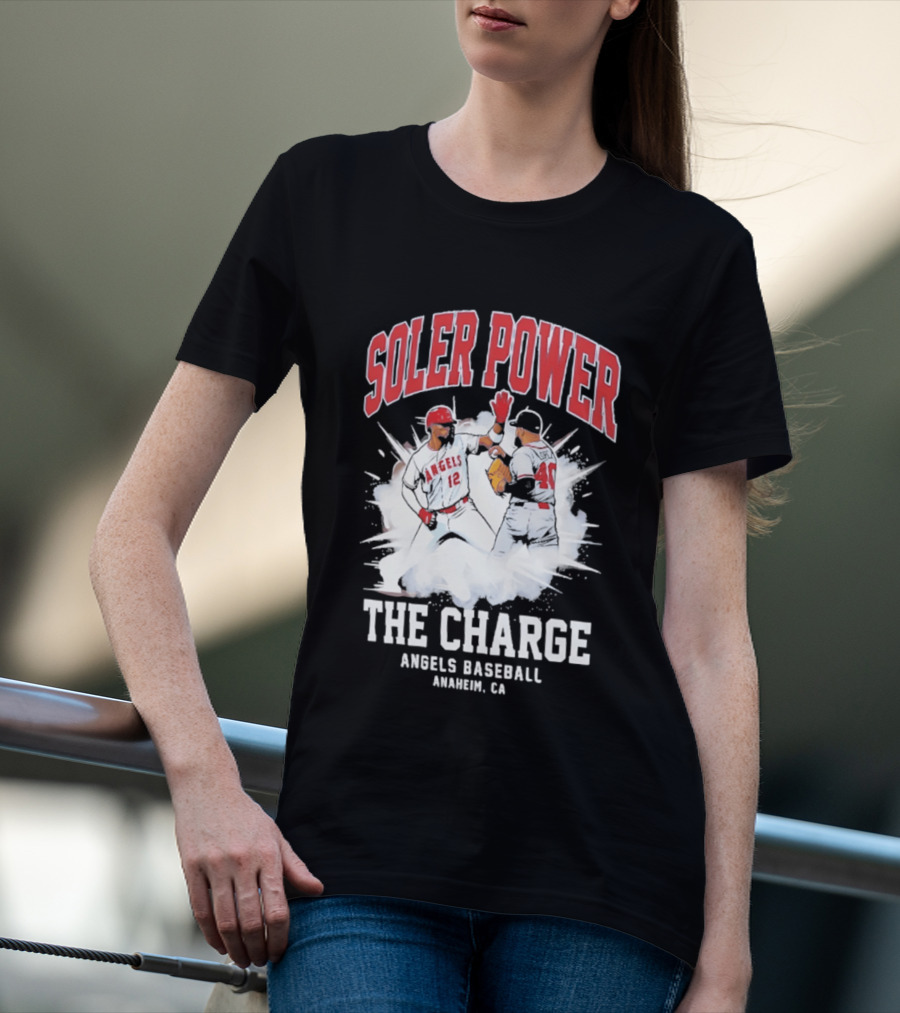 Soler Power The Charge Angels Baseball Anaheim CA T-Shirt
