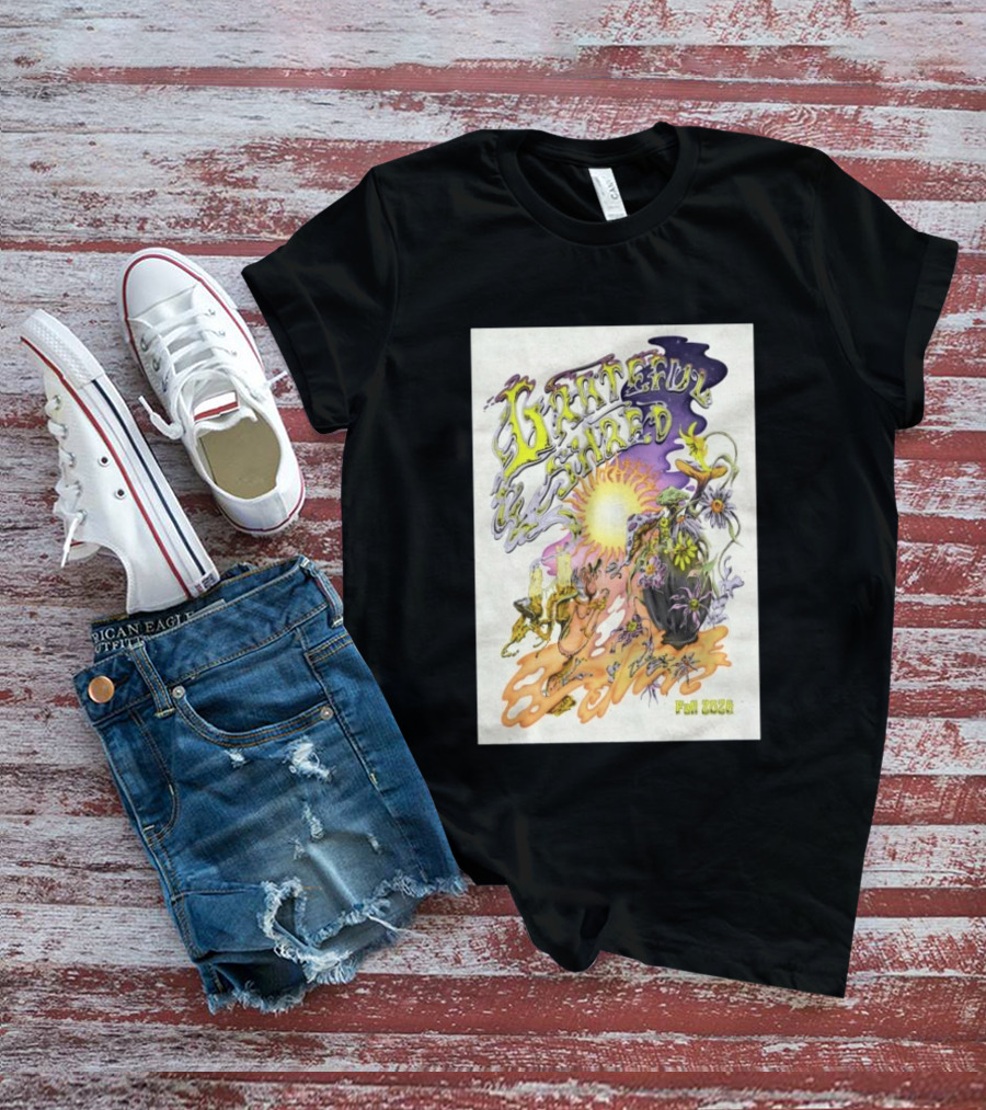 Grateful Shred Fall 2026 Psychedelic Sunflowers And Mushrooms Tour T-Shirt