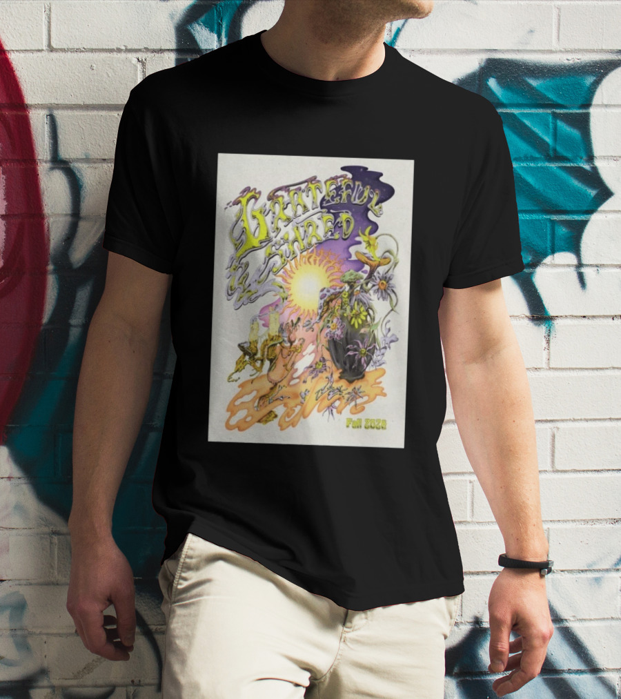 Grateful Shred Fall 2026 Psychedelic Sunflowers And Mushrooms Tour T-Shirt