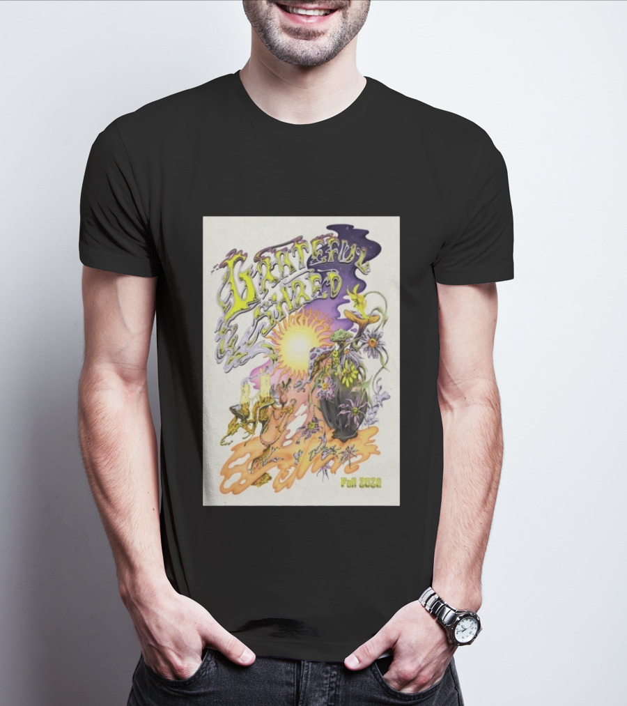 Grateful Shred Fall 2026 Psychedelic Sunflowers And Mushrooms Tour T-Shirt