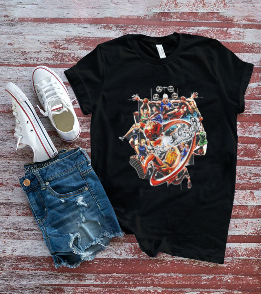 One Piece NBA Collaboration Luffy Zoro Slam Dunk Jump Festa Event T-Shirt