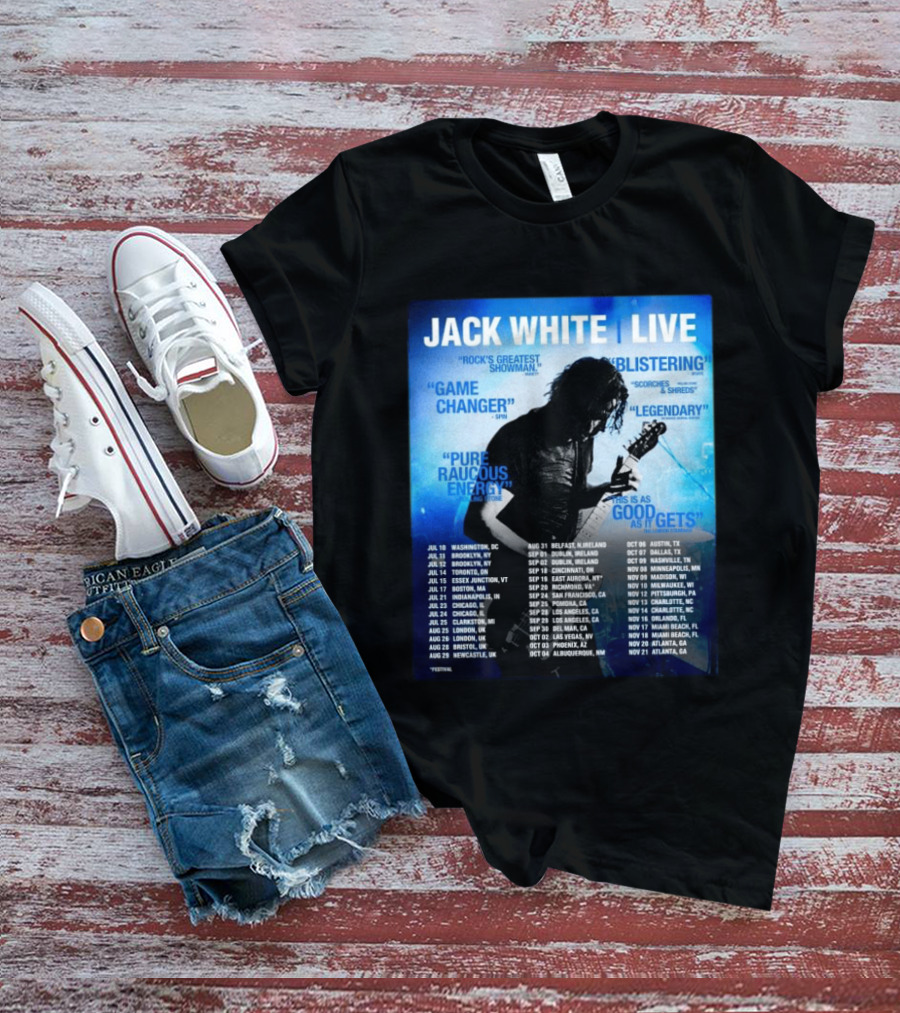 Jack White Live 2026 North America UK Ireland Tour Dates Washington DC Kickoff T-Shirt