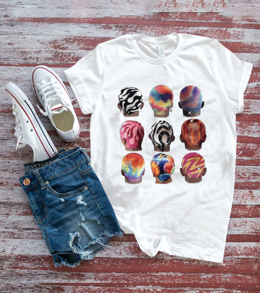 Boys Hair Colour Vibrant Patterns And Artistic Styles T-Shirt