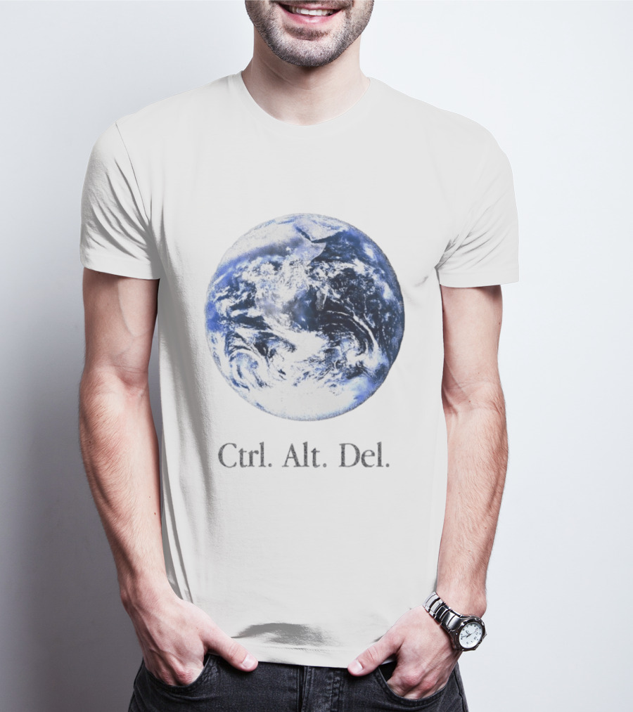Earth Ctrl Alt Del Retro Computing Humor T-Shirt