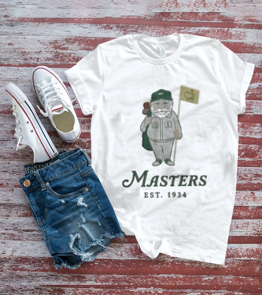 Masters Golf Gnome Est 1934 Augusta Flag T-Shirt