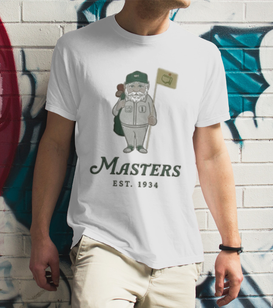 Masters Golf Gnome Est 1934 Augusta Flag T-Shirt