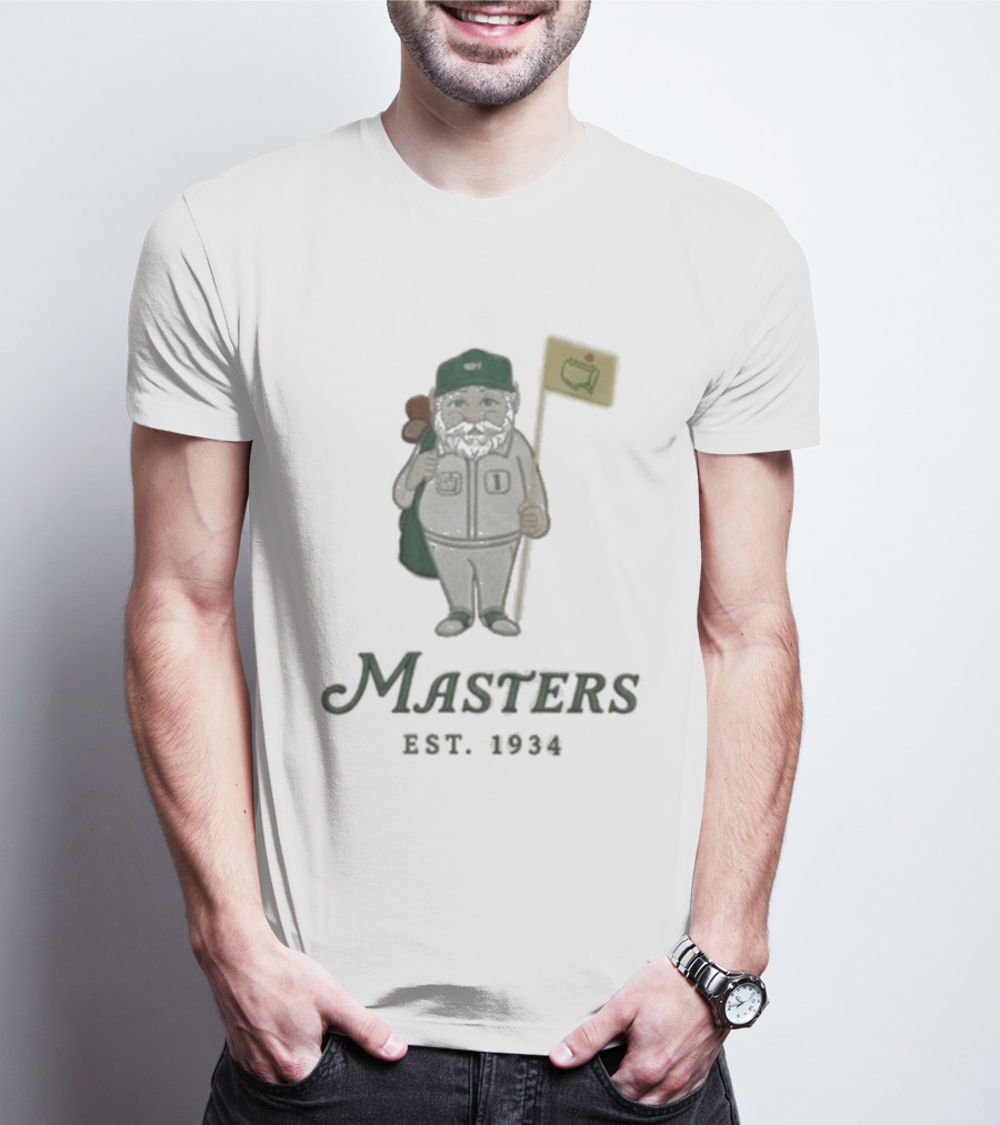 Masters Golf Gnome Est 1934 Augusta Flag T-Shirt