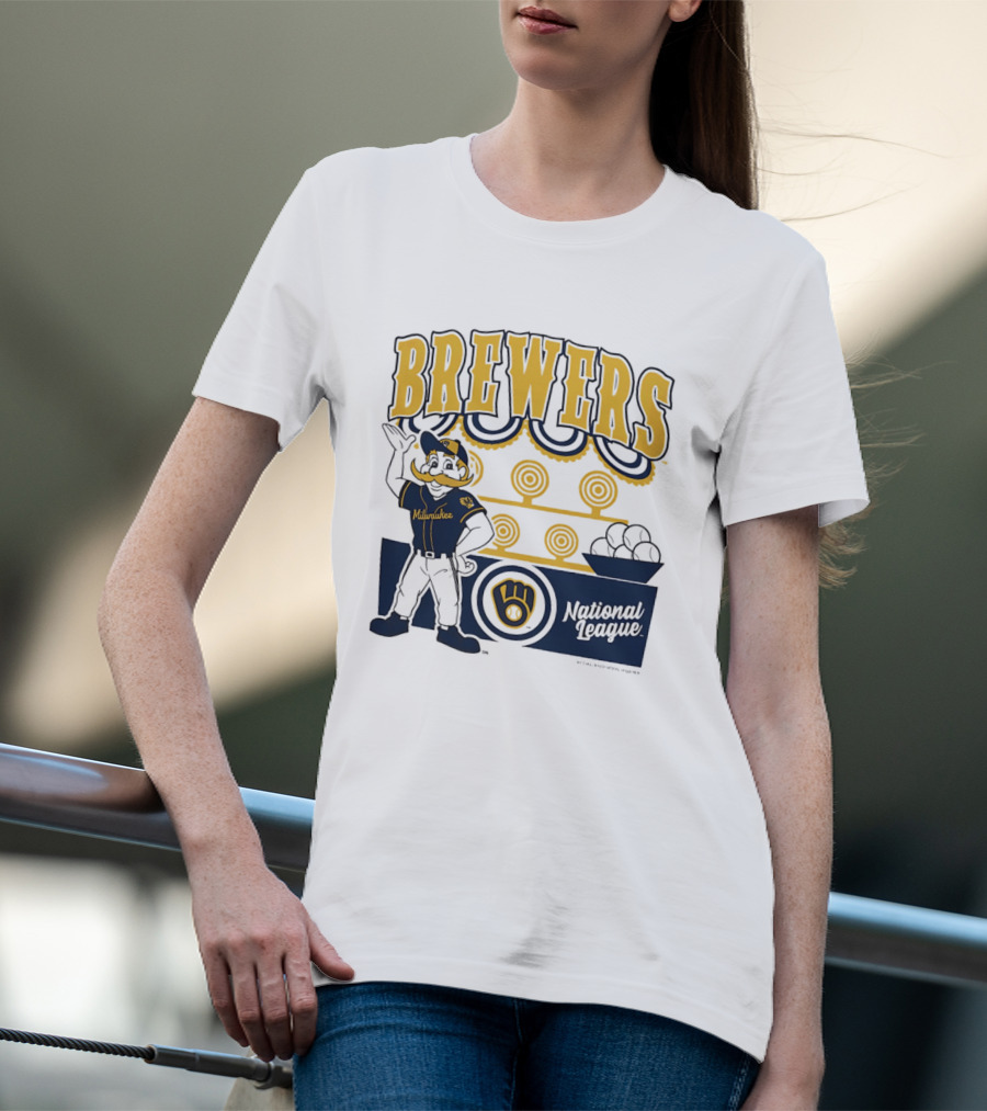 Milwaukee Brewers National League 2026 Step Back Up T-Shirt
