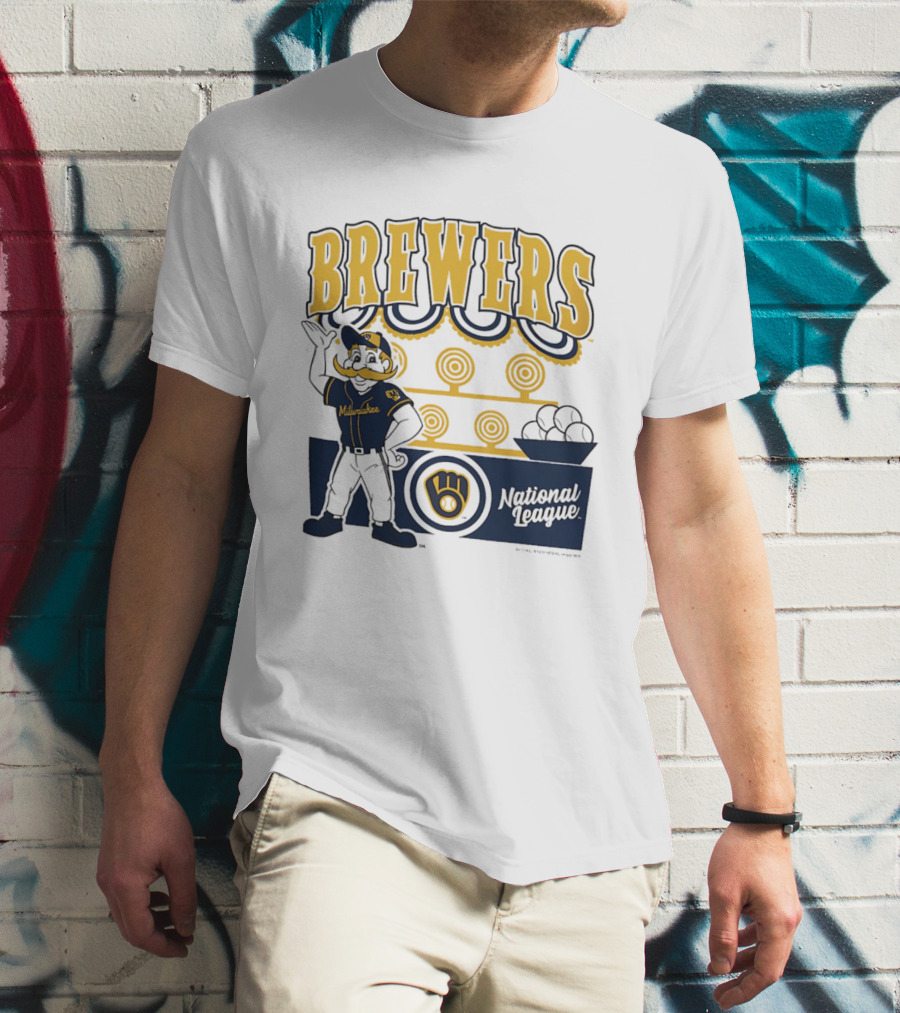 Milwaukee Brewers National League 2026 Step Back Up T-Shirt