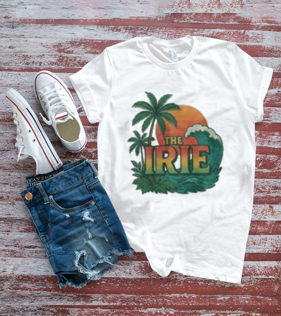 Tropical Palm Trees Sunset Wave Irie T-Shirt