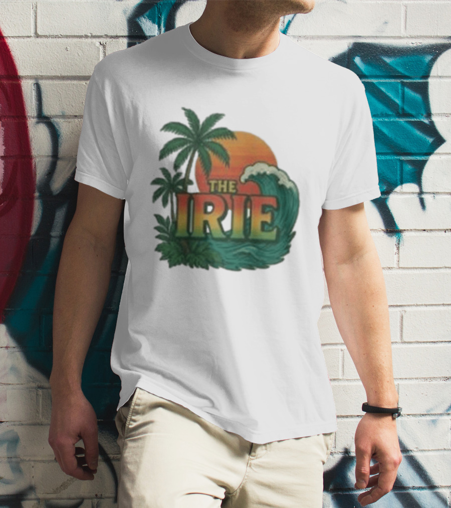 Tropical Palm Trees Sunset Wave Irie T-Shirt