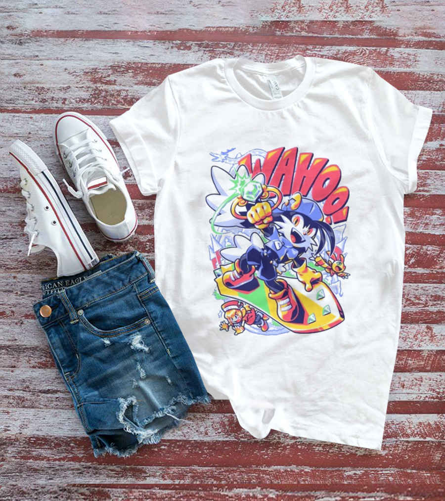 Fangamer Klonoa Wahoo Vintage Style Snowboarding Adventure T-Shirt