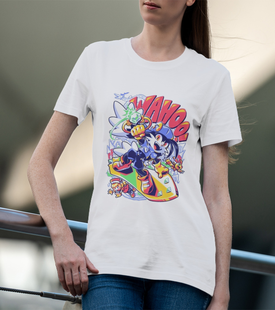Fangamer Klonoa Wahoo Vintage Style Snowboarding Adventure T-Shirt