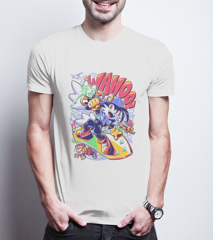Fangamer Klonoa Wahoo Vintage Style Snowboarding Adventure T-Shirt