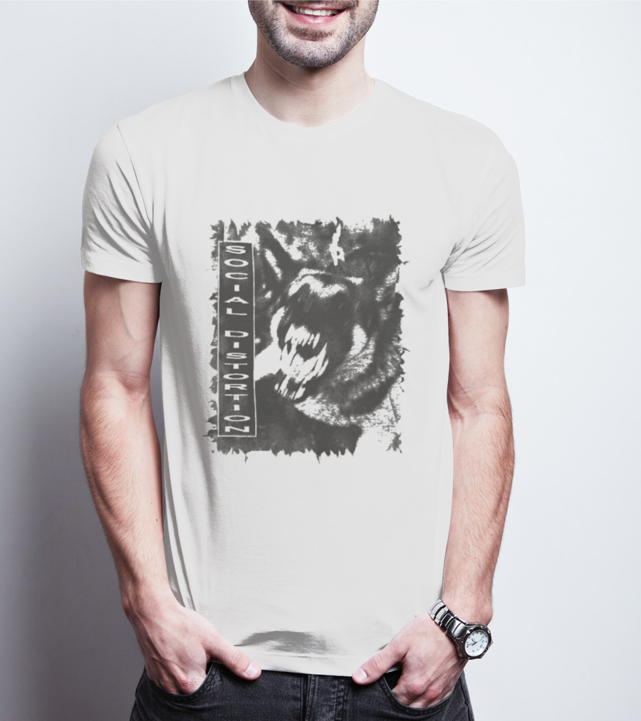 Social Distortion Dog Fight Skeleton Man Boxing Gloves T-Shirt