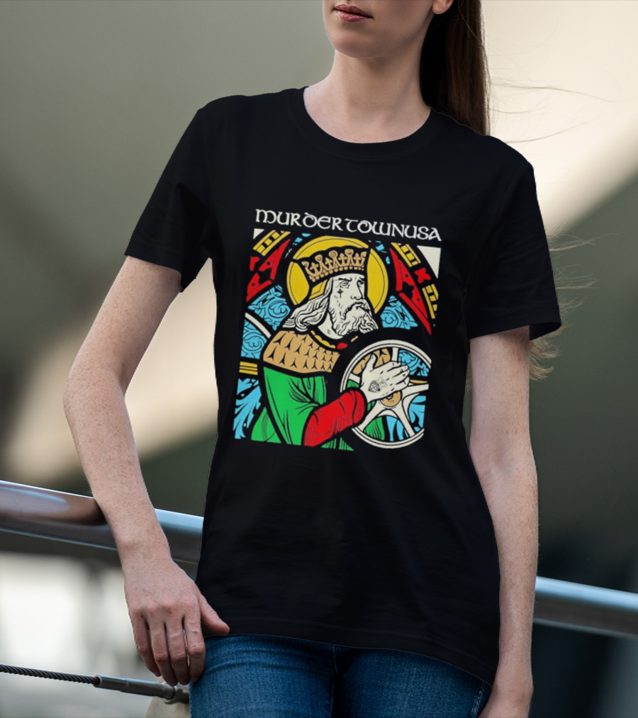Murder Town Usa Biker Boru King Icon Medieval T-Shirt