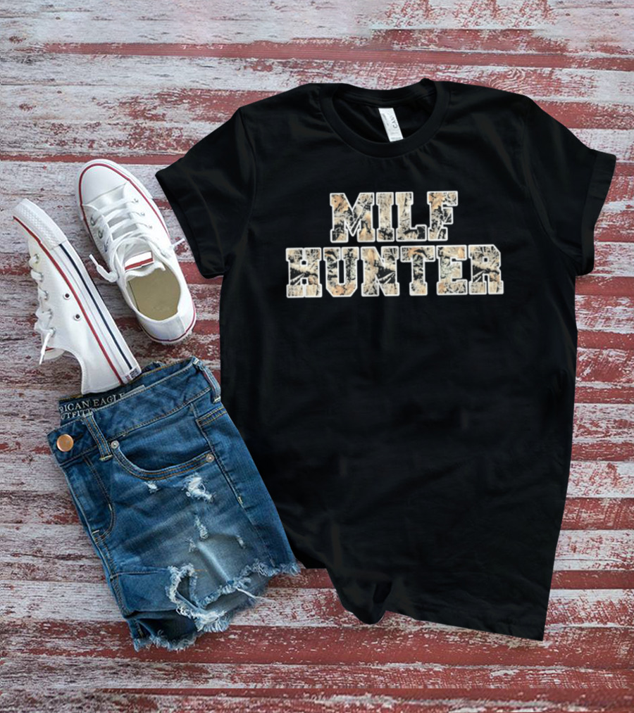 MILF Hunter Camo Print T-Shirt