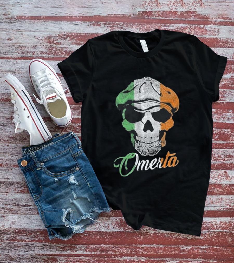 Omerta Irish Skull Tricolor Beret T-Shirt