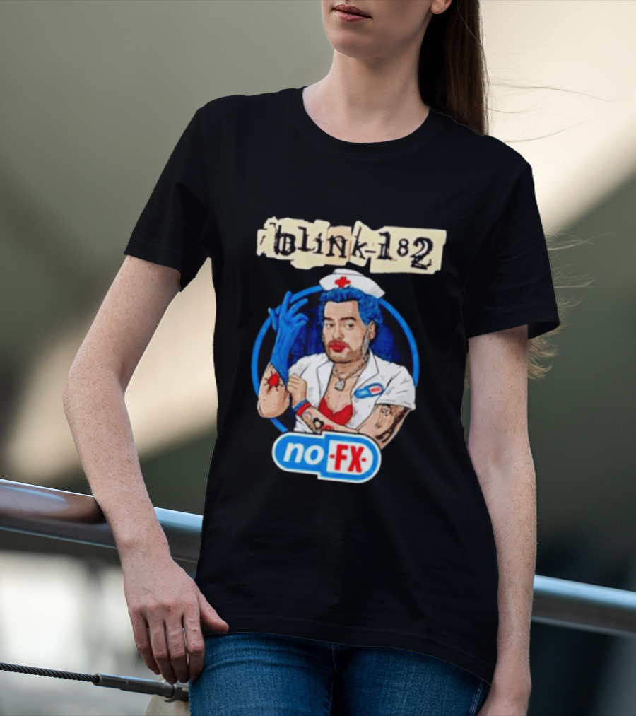 Blink 182 NoFX Collaboration San Diego Nurse T-Shirt