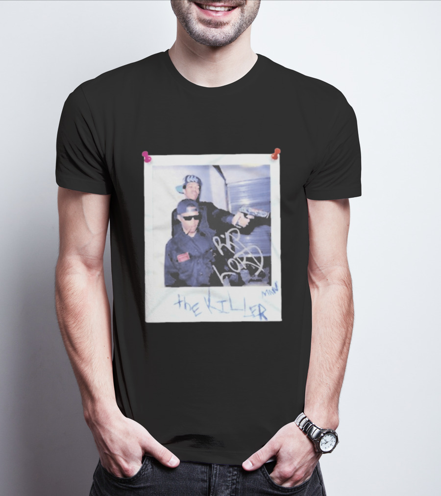 Three 6 Mafia RIP Lord The Killer MIN With Graffiti Style Polaroid T-Shirt