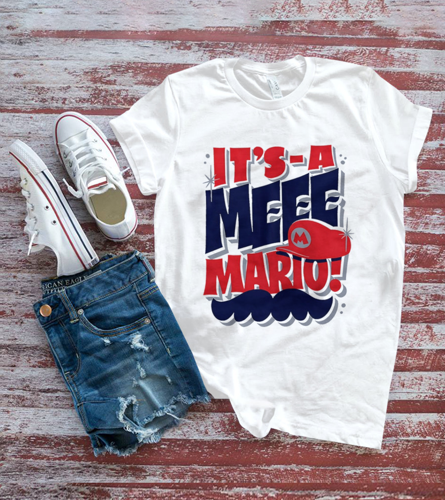 It's A Meee Mario M Moustache Cap T-Shirt