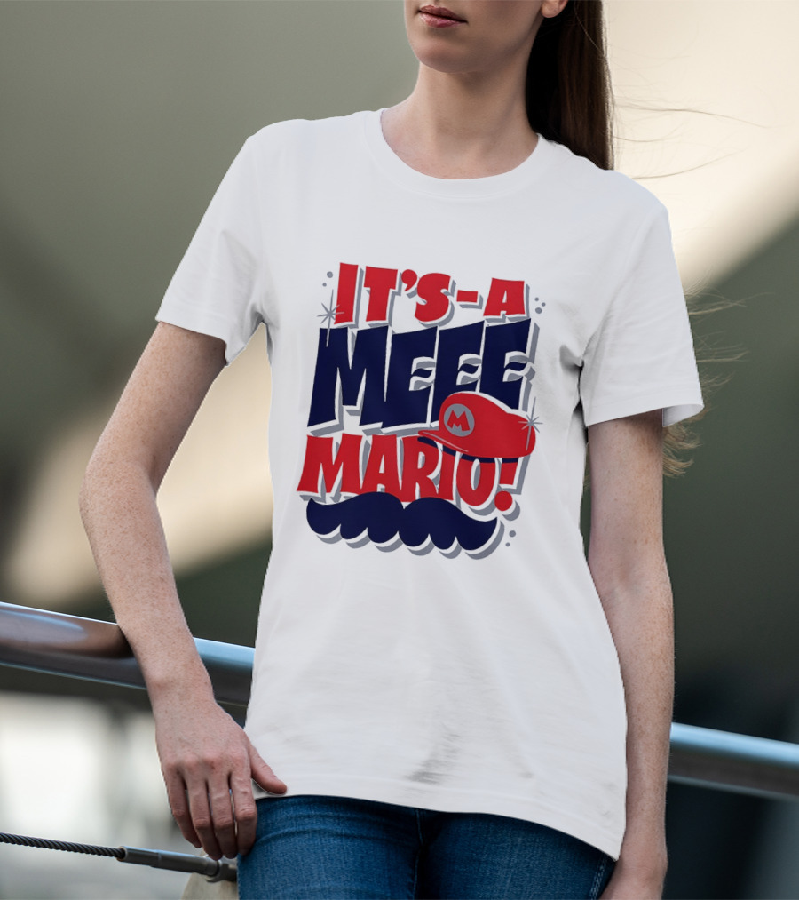 It's A Meee Mario M Moustache Cap T-Shirt